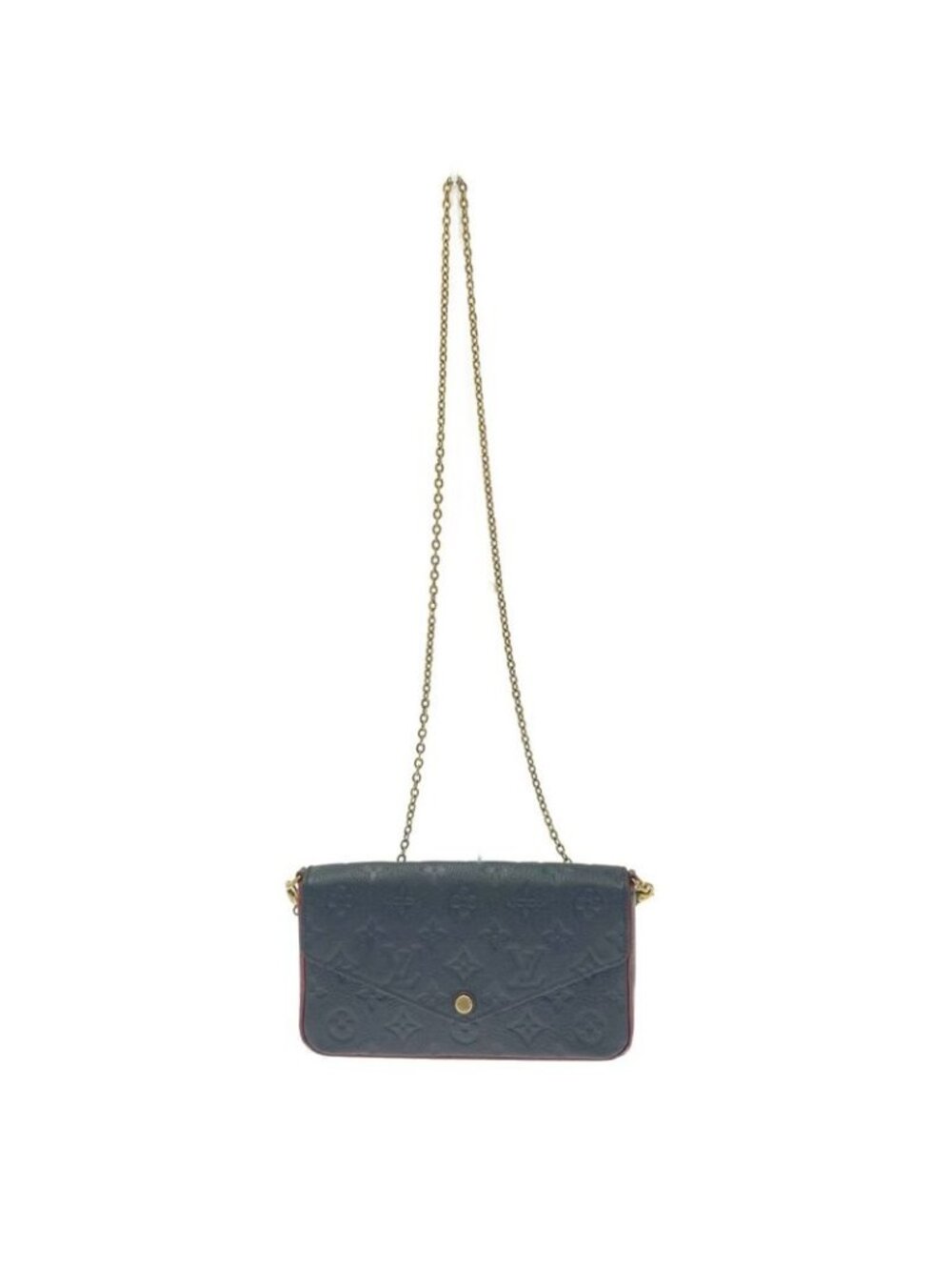 Louis Vuitton Monogram Empreinte Pochette Felicie Marine Rouge - Picture 1 of 10